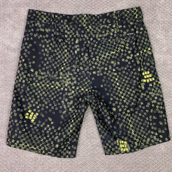 Vans Vanphibian Series Board Shorts Men's 36 Black Green Yellow Swim Hybrid - Picture 5 of 15